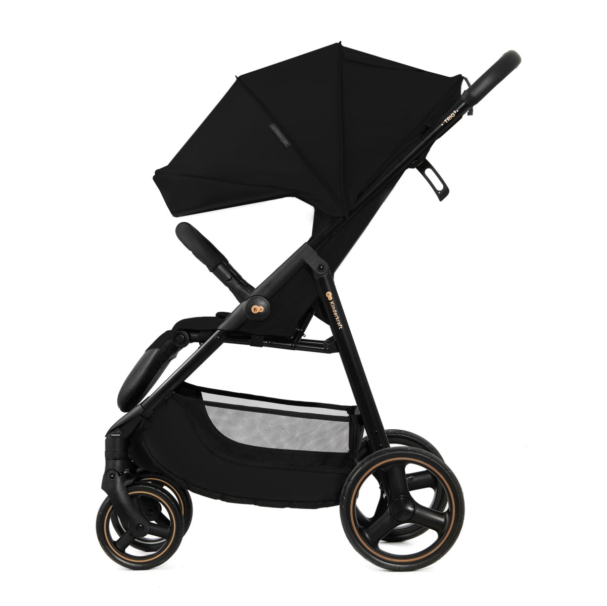 Vežimėlis KINDERKRAFT TRIG 3, juodas (onyx black)