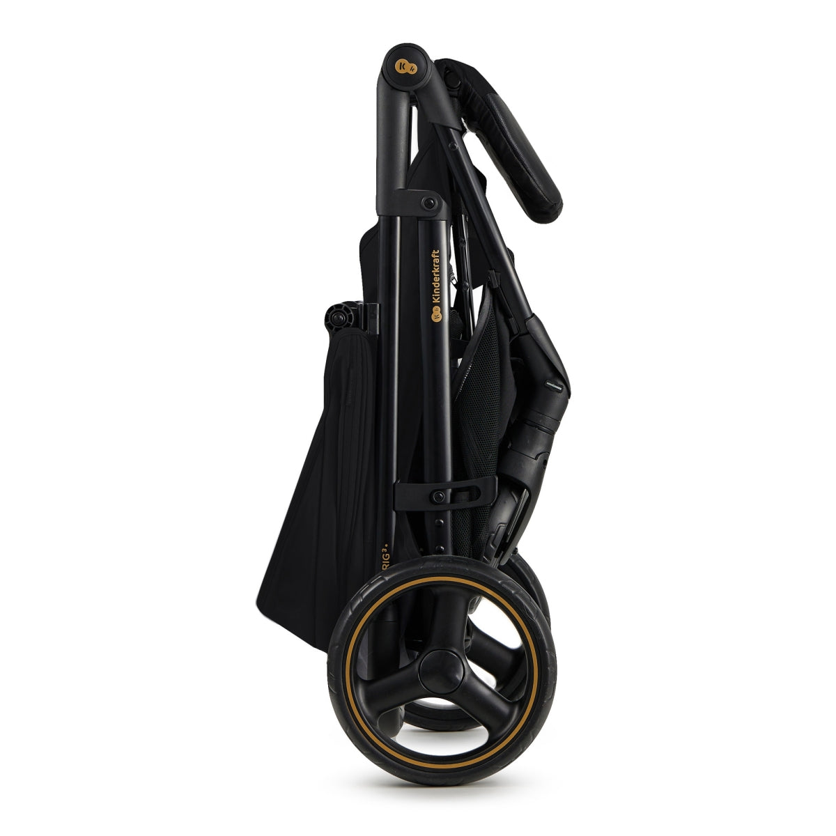Vežimėlis KINDERKRAFT TRIG 3, juodas (onyx black)
