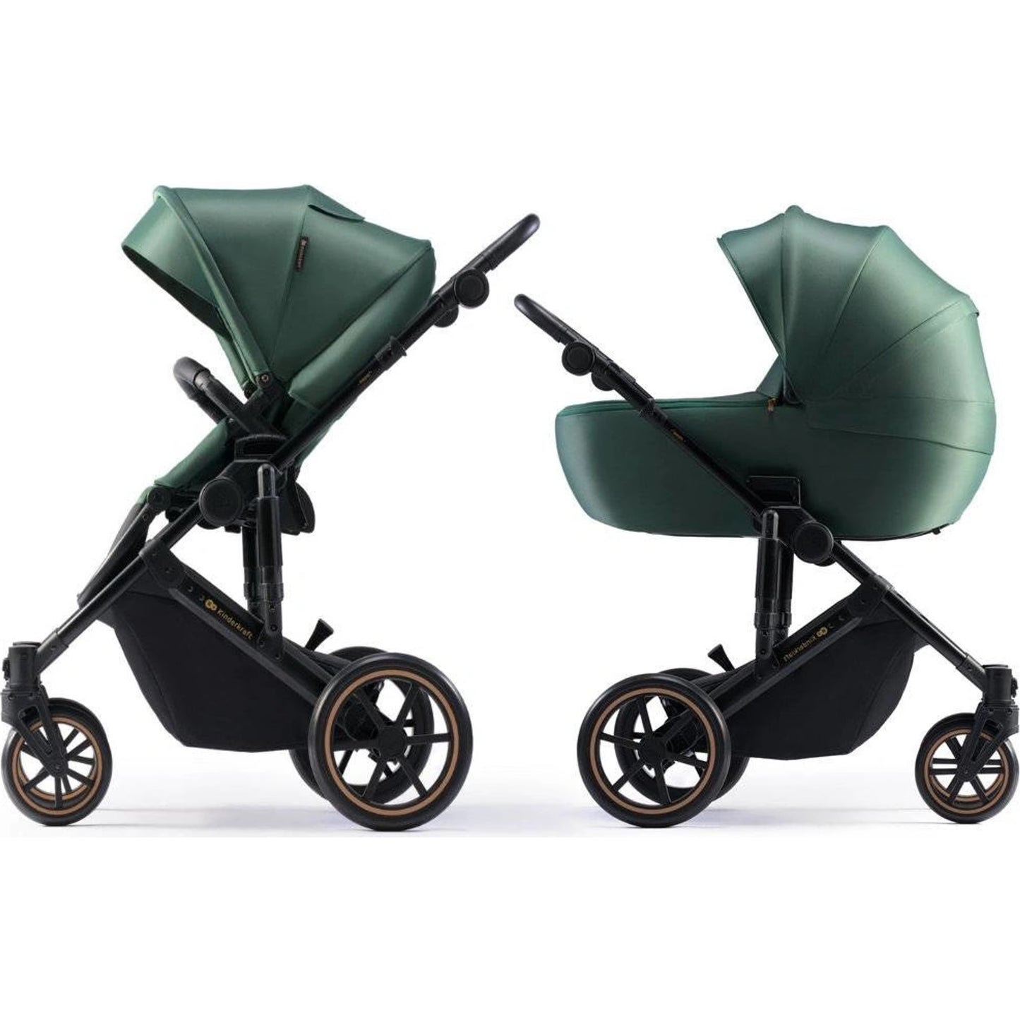 Vežimėlis KINDERKRAFT PRIME 2, tamsiai žalias (dark green)