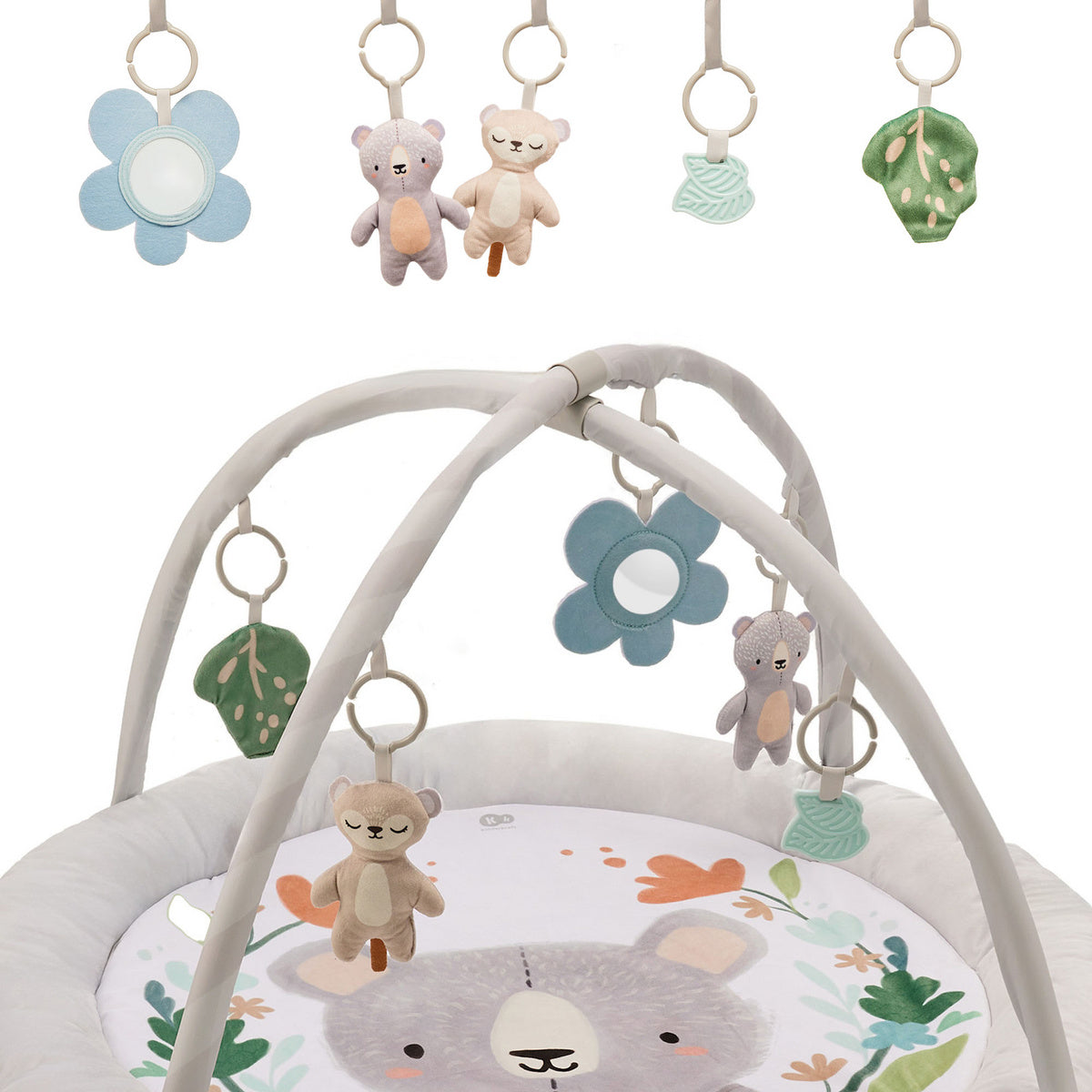 Lavinamasis kilimėlis Kinderkraft Cozyplay, pilkas