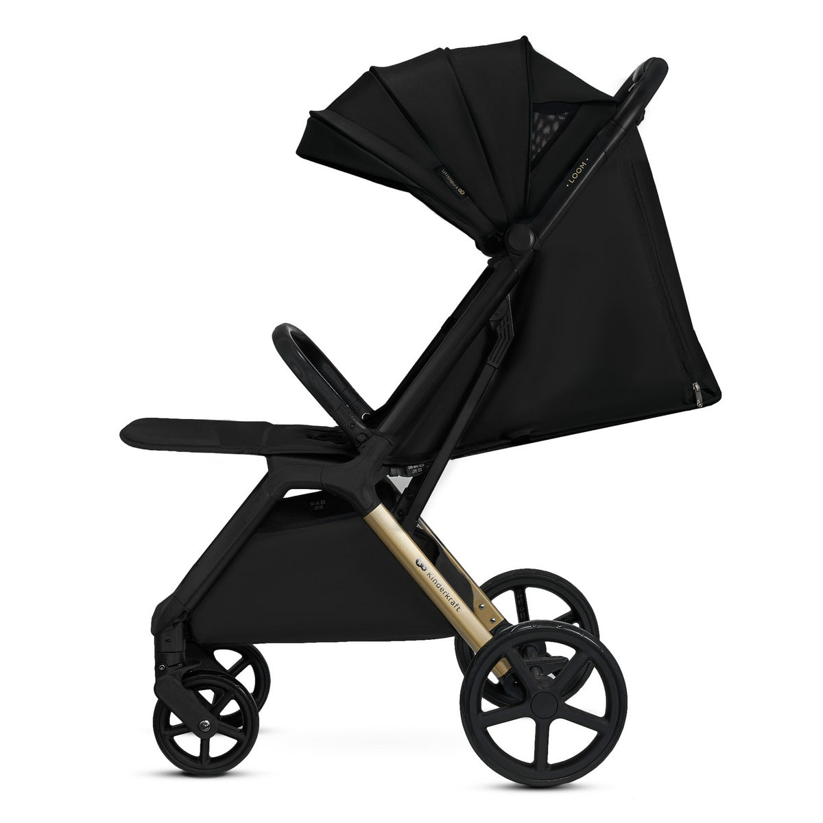 Vežimėlis KINDERKRAFT LOOM, juodas (ink black)