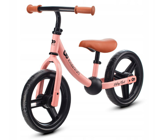 Vaikiškas balansinis dviratukas KINDERKRAFT 2WAY NEXT, rožinis (rose pink)