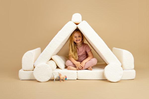 Didelė Slimcord Premium sofa MeowBaby® - drobės spalvos