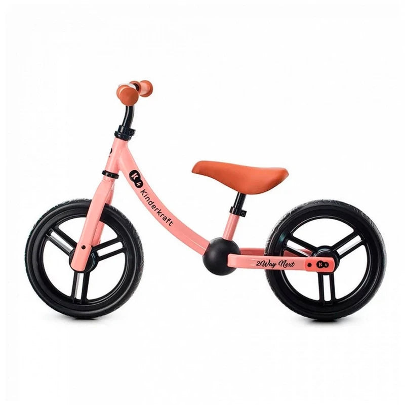 Vaikiškas balansinis dviratukas KINDERKRAFT 2WAY NEXT, rožinis (rose pink)