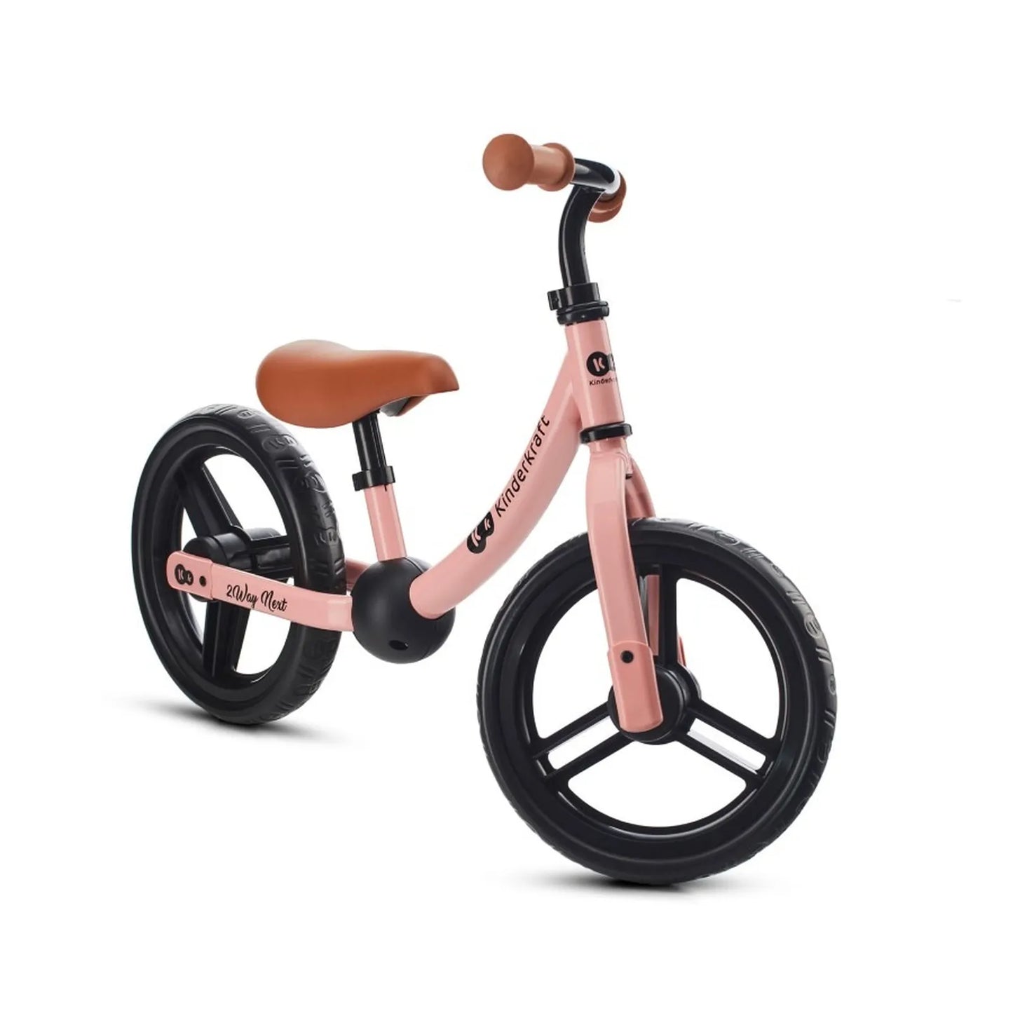 Vaikiškas balansinis dviratukas KINDERKRAFT 2WAY NEXT, rožinis (rose pink)
