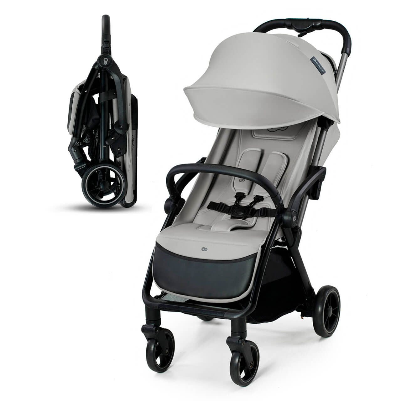 Vežimėlis KINDERKRAFT APINO, pilkas (dove grey)