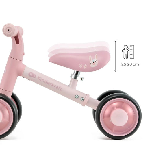 Vaikiškas mini balansinis dviratukas KINDERKRAFT CUTIE FLASH, rožinis