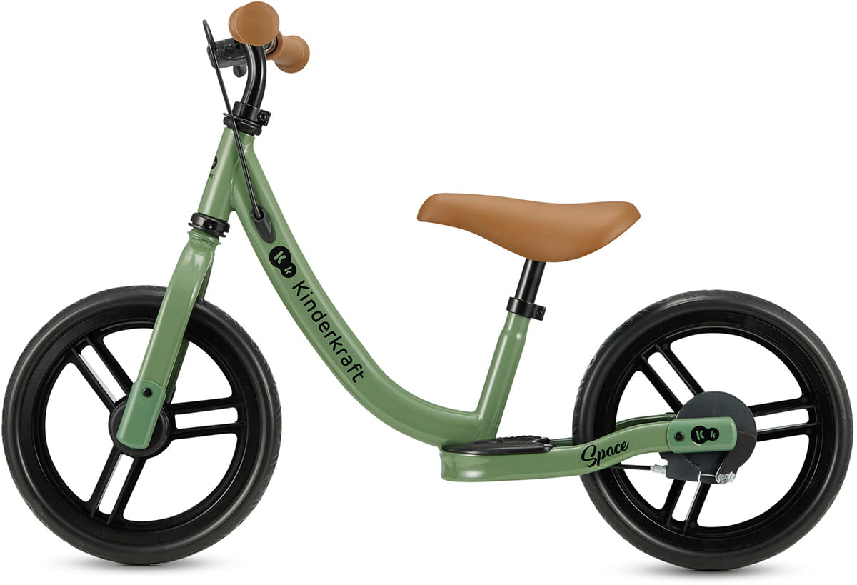 Vaikiškas balansinis dviratukas KINDERKRAFT SPACE, šviesiai žalias (light green)