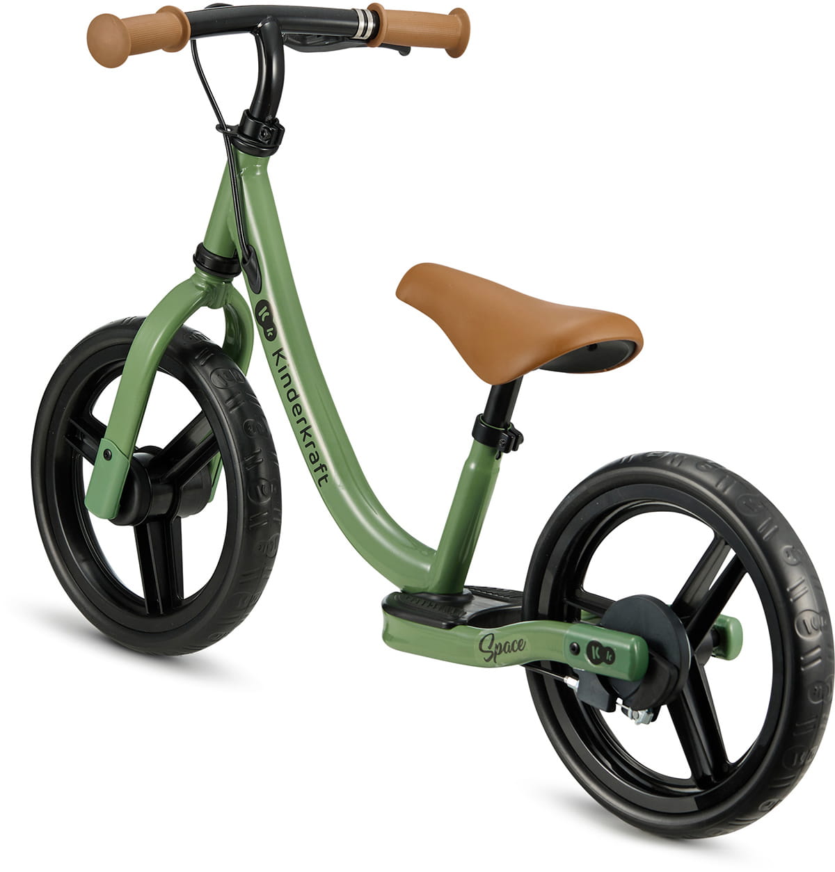 Vaikiškas balansinis dviratukas KINDERKRAFT SPACE, šviesiai žalias (light green)