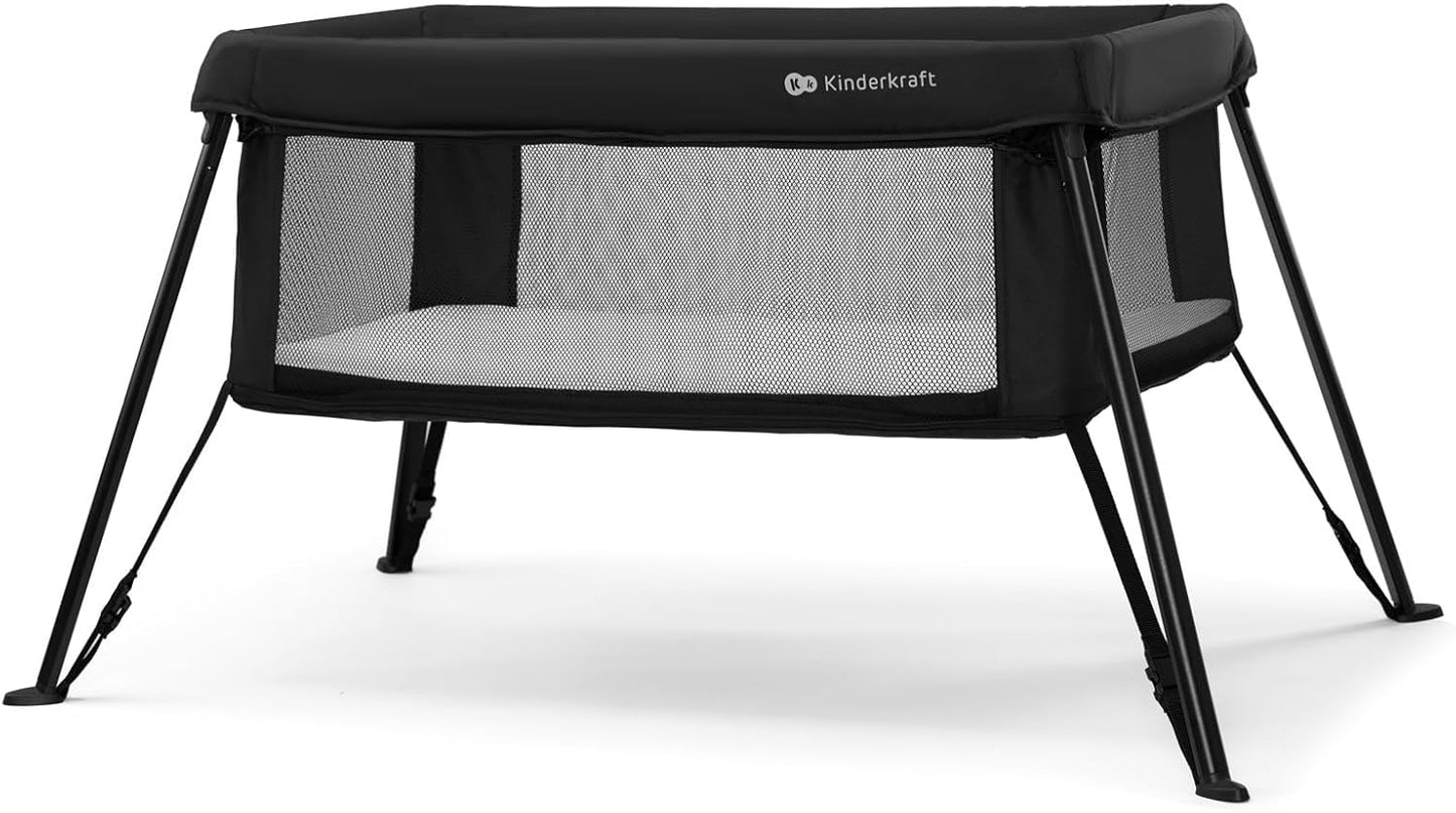 Kelioninė lovytė–maniežas KINDERKRAFT CAMI 3 in 1, juoda