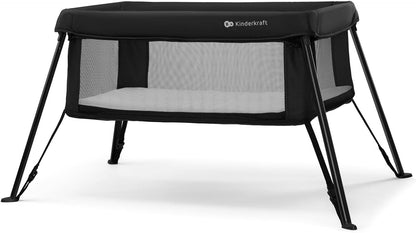 Kelioninė lovytė–maniežas KINDERKRAFT CAMI 3 in 1, juoda