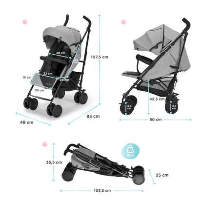 Vežimėlis KINDERKRAFT SIESTA, rožinis