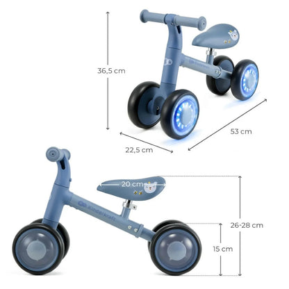 Vaikiškas mini balansinis dviratukas KINDERKRAFT CUTIE FLASH, mėlynas