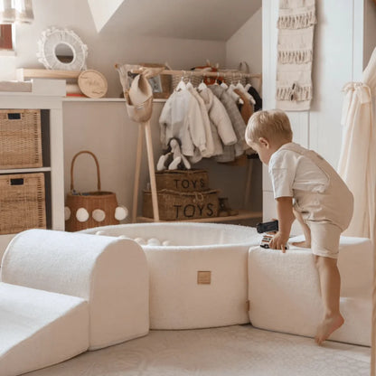 Žaidimų rinkinys su kamuoliukų baseinu MEOWBABY® turkio spalvos su geltonais kamuoliukais